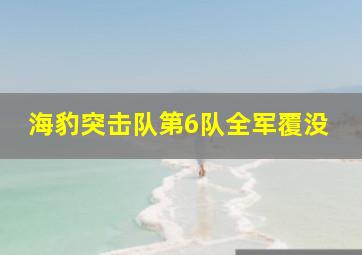 海豹突击队第6队全军覆没