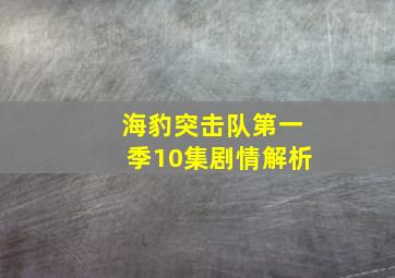 海豹突击队第一季10集剧情解析