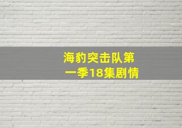 海豹突击队第一季18集剧情