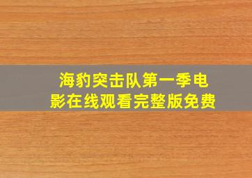 海豹突击队第一季电影在线观看完整版免费