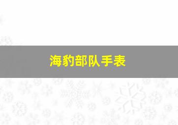 海豹部队手表