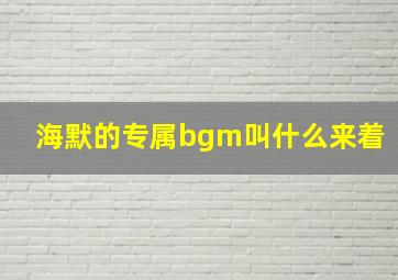 海默的专属bgm叫什么来着