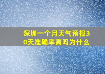 深圳一个月天气预报30天准确率高吗为什么