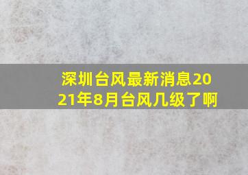 深圳台风最新消息2021年8月台风几级了啊