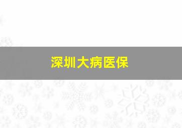 深圳大病医保