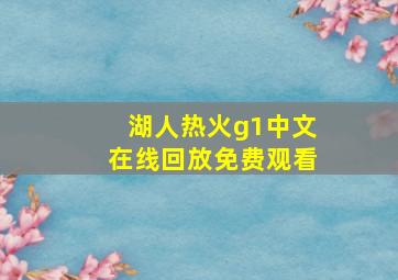 湖人热火g1中文在线回放免费观看