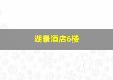 湖景酒店6楼