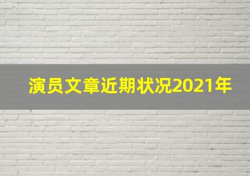 演员文章近期状况2021年