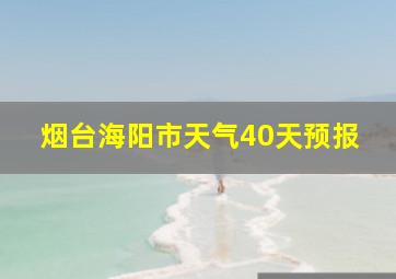 烟台海阳市天气40天预报