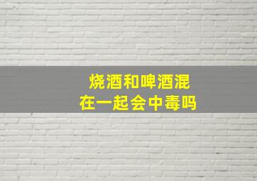 烧酒和啤酒混在一起会中毒吗