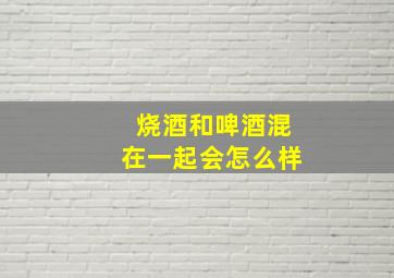 烧酒和啤酒混在一起会怎么样