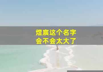 煜宸这个名字会不会太大了