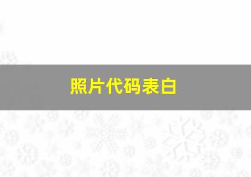 照片代码表白