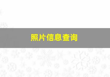 照片信息查询