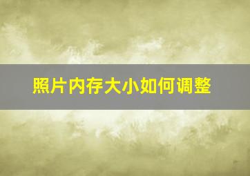 照片内存大小如何调整