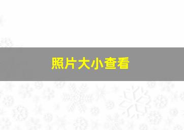 照片大小查看