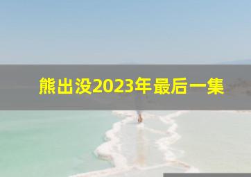 熊出没2023年最后一集