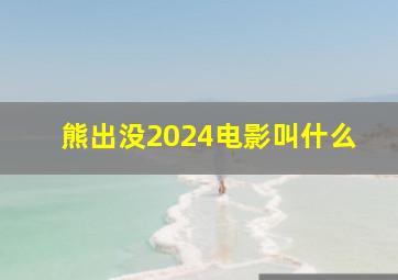 熊出没2024电影叫什么