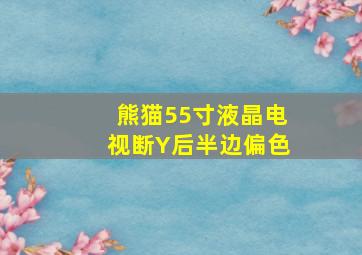 熊猫55寸液晶电视断Y后半边偏色