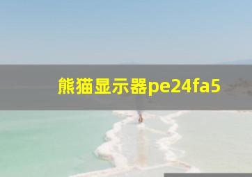 熊猫显示器pe24fa5