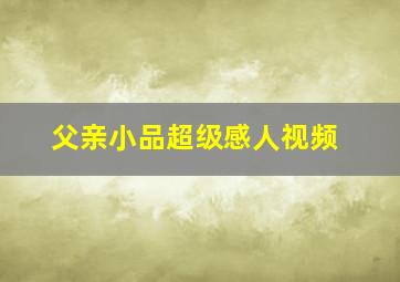 父亲小品超级感人视频