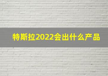 特斯拉2022会出什么产品