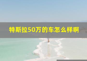 特斯拉50万的车怎么样啊