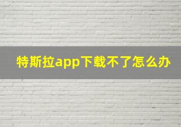 特斯拉app下载不了怎么办