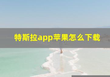 特斯拉app苹果怎么下载