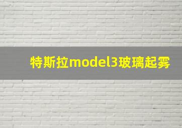 特斯拉model3玻璃起雾