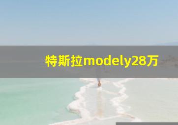 特斯拉modely28万