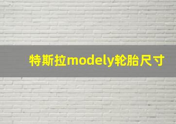 特斯拉modely轮胎尺寸