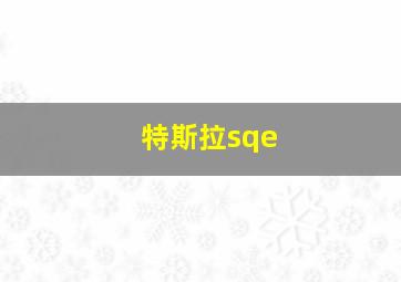 特斯拉sqe