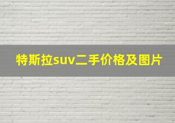 特斯拉suv二手价格及图片