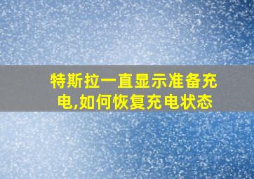 特斯拉一直显示准备充电,如何恢复充电状态