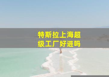 特斯拉上海超级工厂好进吗