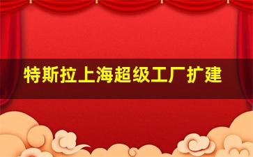 特斯拉上海超级工厂扩建