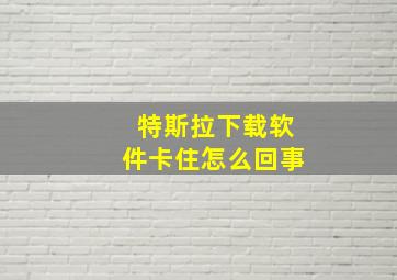 特斯拉下载软件卡住怎么回事