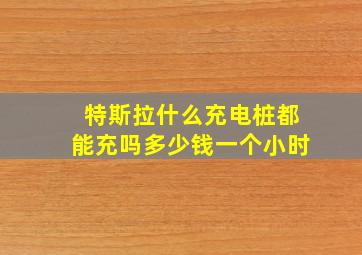 特斯拉什么充电桩都能充吗多少钱一个小时