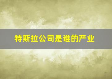 特斯拉公司是谁的产业