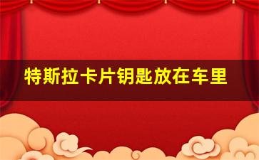 特斯拉卡片钥匙放在车里