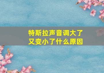 特斯拉声音调大了又变小了什么原因