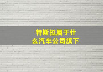 特斯拉属于什么汽车公司旗下