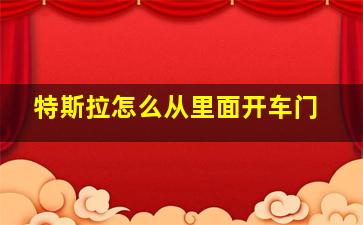 特斯拉怎么从里面开车门