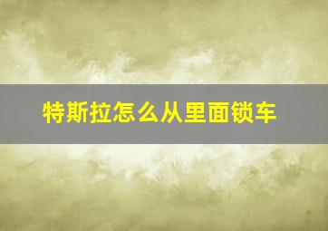 特斯拉怎么从里面锁车