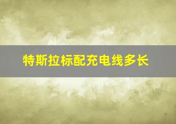 特斯拉标配充电线多长