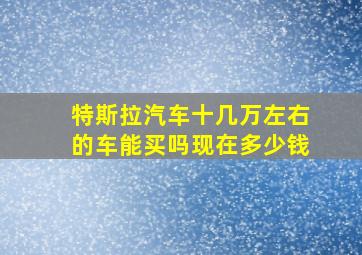 特斯拉汽车十几万左右的车能买吗现在多少钱