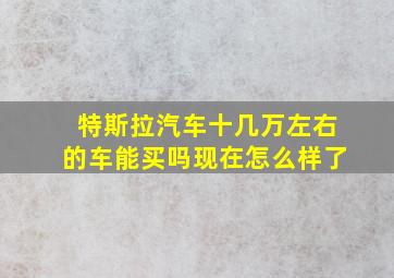 特斯拉汽车十几万左右的车能买吗现在怎么样了