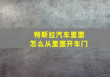 特斯拉汽车里面怎么从里面开车门