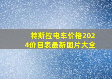 特斯拉电车价格2024价目表最新图片大全